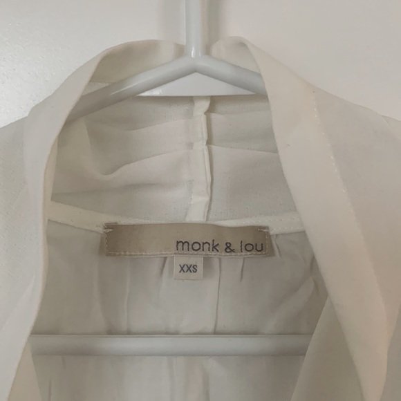 White XXS Monk & Lou blouse - Picture 2 of 2